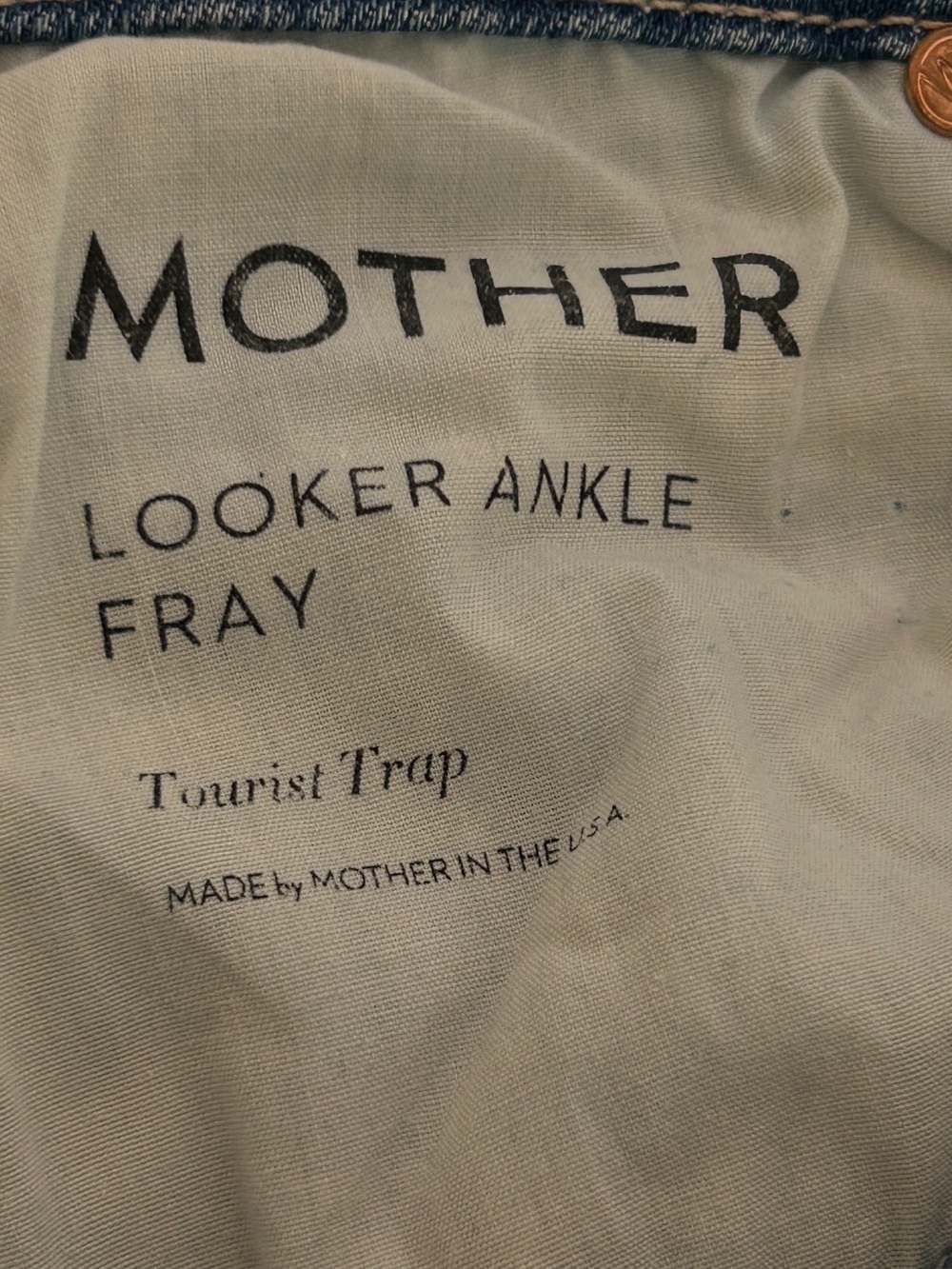 MOTHER JEANS “LOOKER ANKLE FRAY” - Picture 5 of 7
